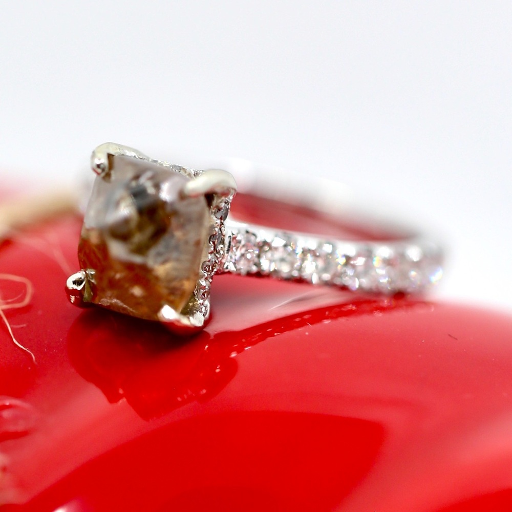 5.14 Carat Rough Diamond Engagement Ring - Picture 5 of 10